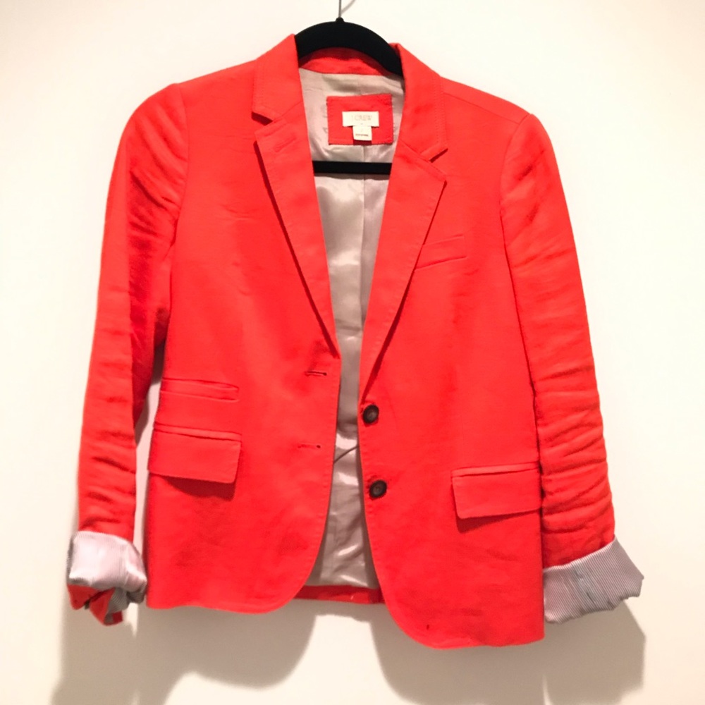 Bright orange Jcrew blazer